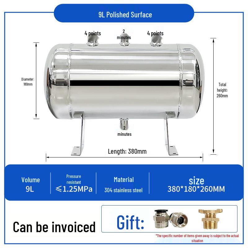 Compact Horizontal Air Pressure-Stabilizing Vacuum Tank for Automated Equipment
