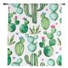 Cactus Watercolor Flowers Green Luxury Tulle Curtains Modern Living Room Kitchen Chiffon Curtain Bedroom Sheer Valance Curtain