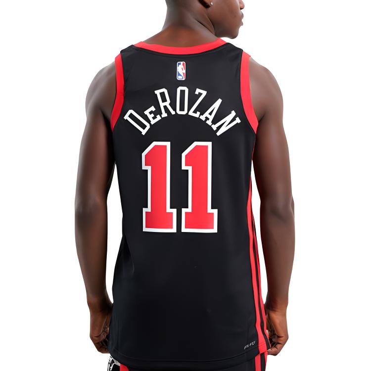Nike Dri Fit NBA Swingman Jersey Basketball Jersey 2023/24 Season, Chicago Bulls, DeMar DeRozan Size 11 Men's Black DX8497-011