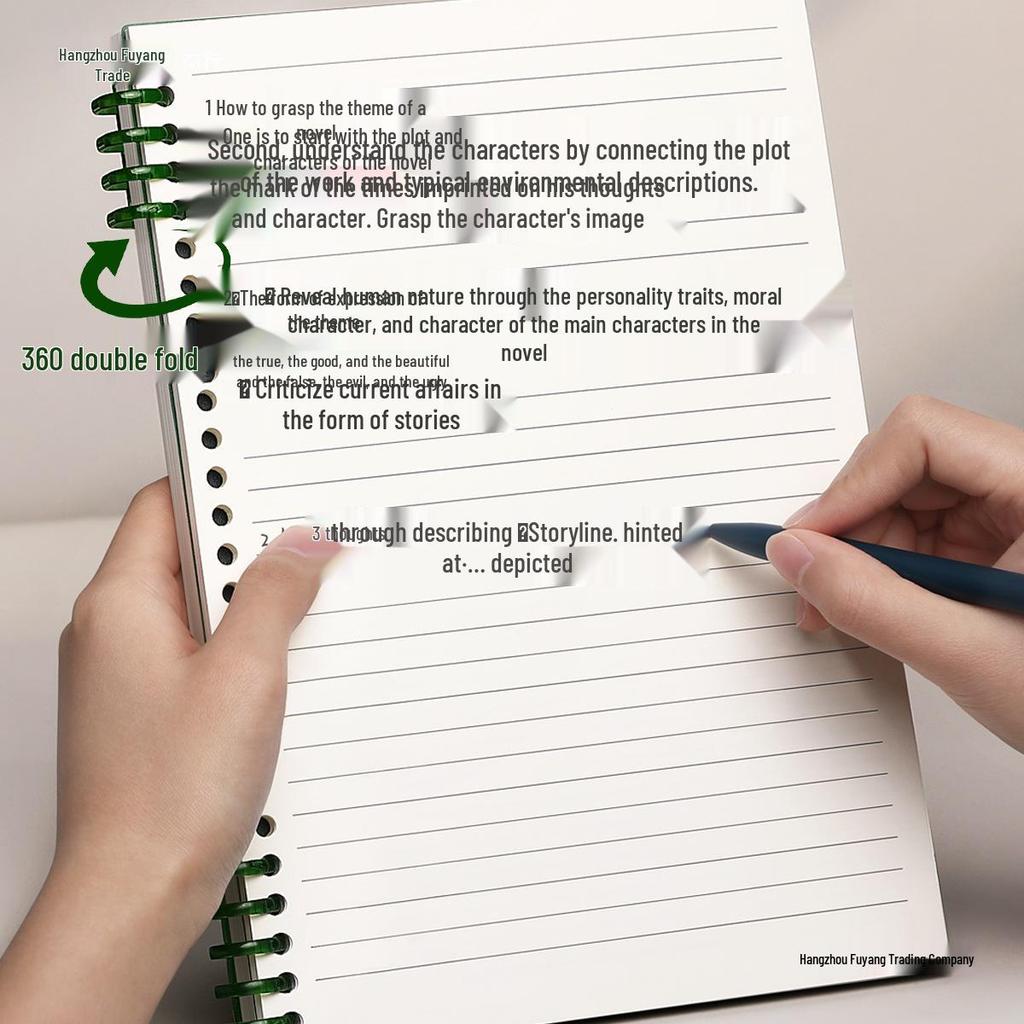 Ergonomic Loose-Leaf Notebook with Removable Coils for Students - Thickened Design