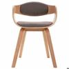 Chaises à manger - MAISON EXCLUSIVE - Lot de 2 - Bois courbé - Tissu taupe - Rembourrées