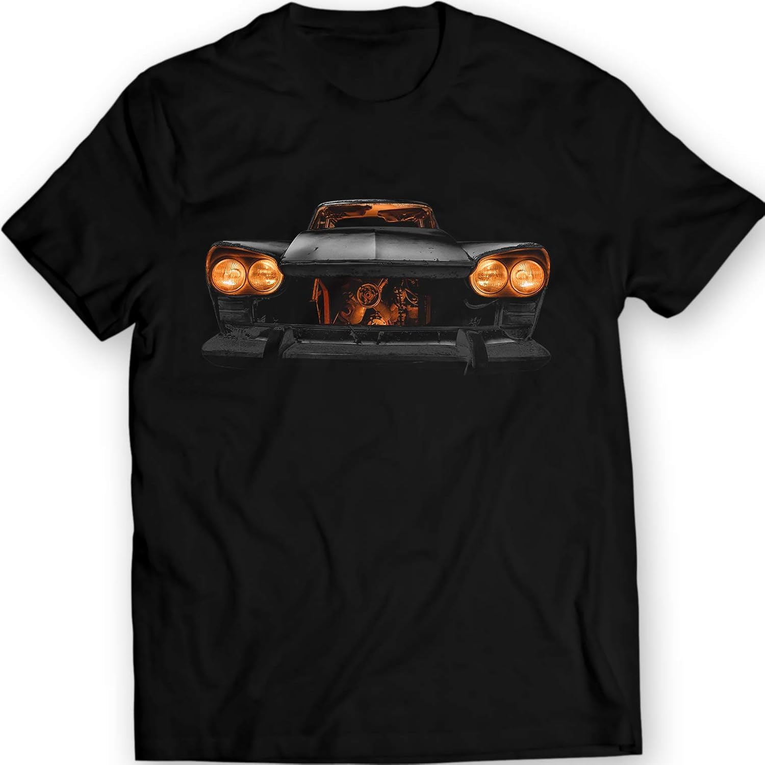 Retro 1980s Horror-Inspired Classic Car Graphic T-Shirt S разноцветный