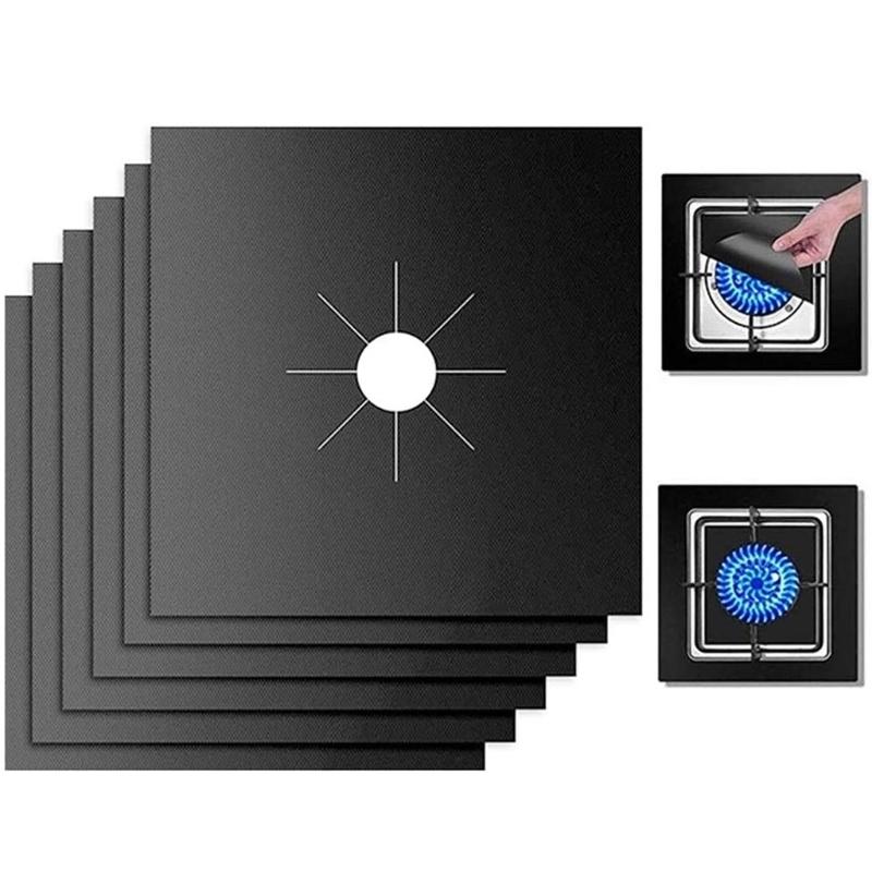 1/2/4pcs Gas Stove Protectors Kitchen Cooker Cover Liner Clean Mats Pad Stovetop Easy To Clean Kitchen Decorations 27x27cm