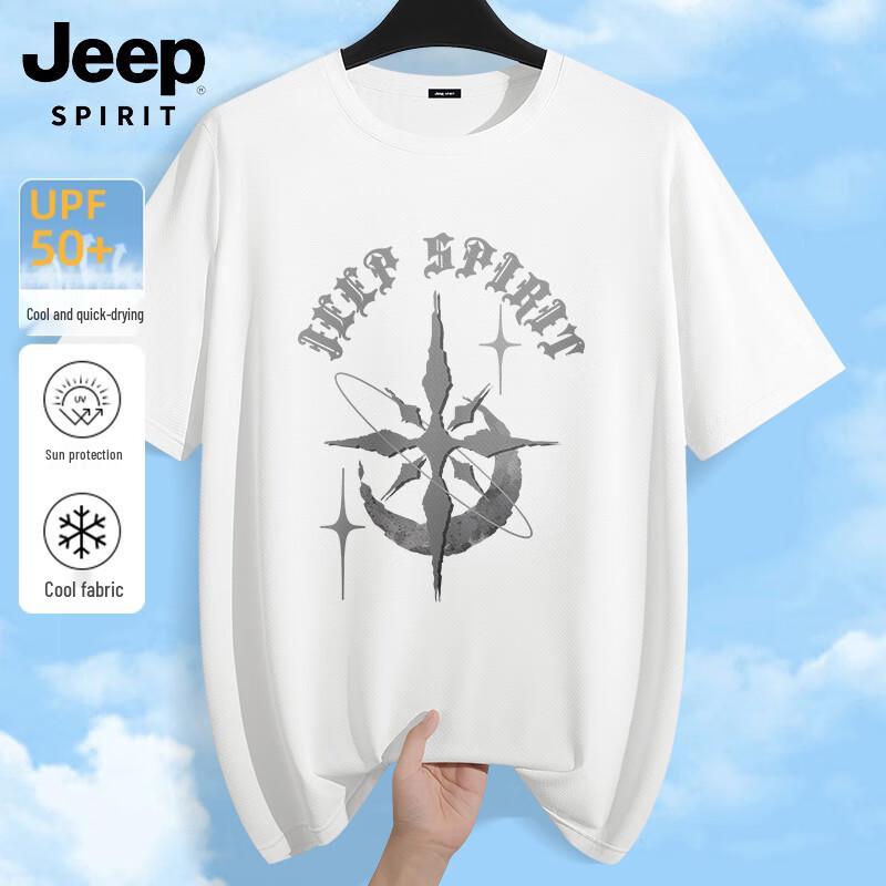 JEEP SPIRIT Men s Ice Silk Quick-Dry Printed T-Shirt 2XL