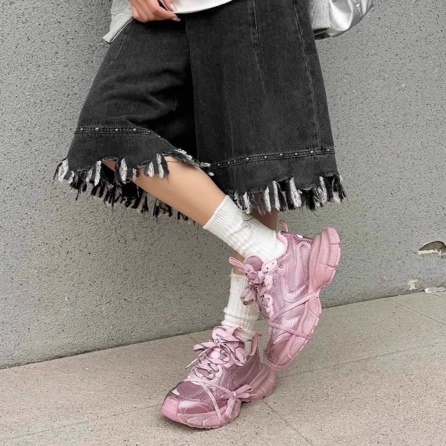 Kepti gatvės purvini purvini milteliai dirželis tėčio batai mergaitė 2025 pavasaris keturių sezonų retro storapadžiai aukštinantys sportiniai laisvalaikio bėgimo batai