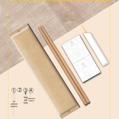 24CM Carbonized Bamboo Disposable Chopstick Sets - 200-Pack