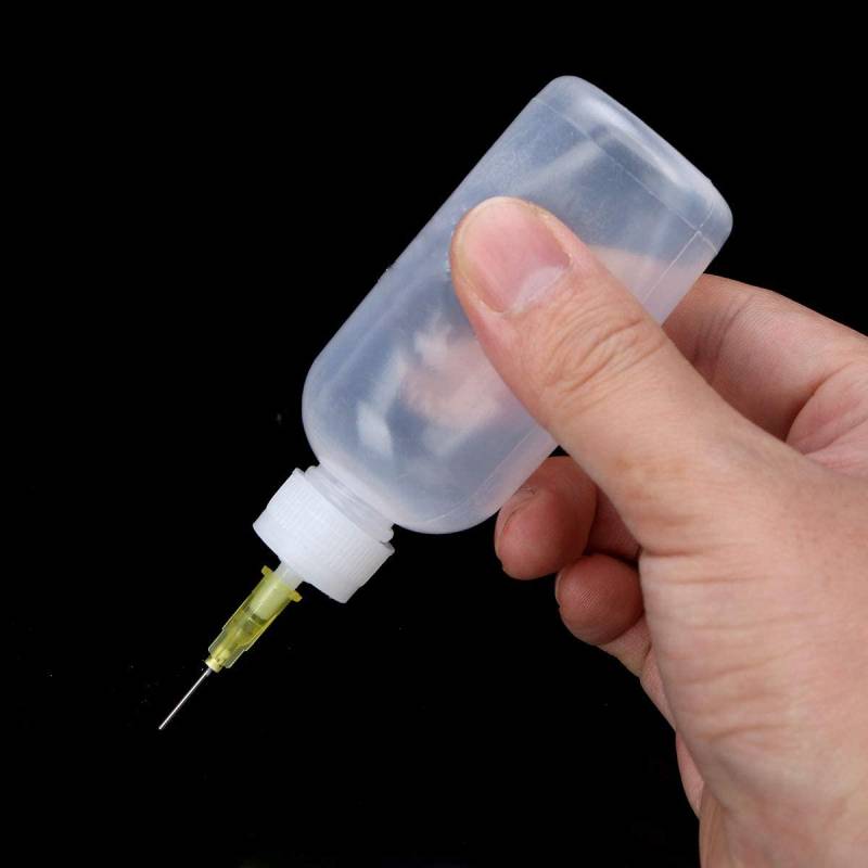 5 Stück 50CC Nadelspitzen-Applikator Kuchendekoration Kunstflasche Gewürzspender Kleber-Quetschflasche für Öl DIY Bastelmalerei
