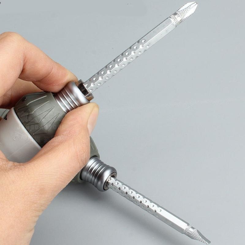 Ergonomic Handle Ratchet Screwdriver with Double Head and Anti Rusts Coating for Efficient Fastening In Compacts Space