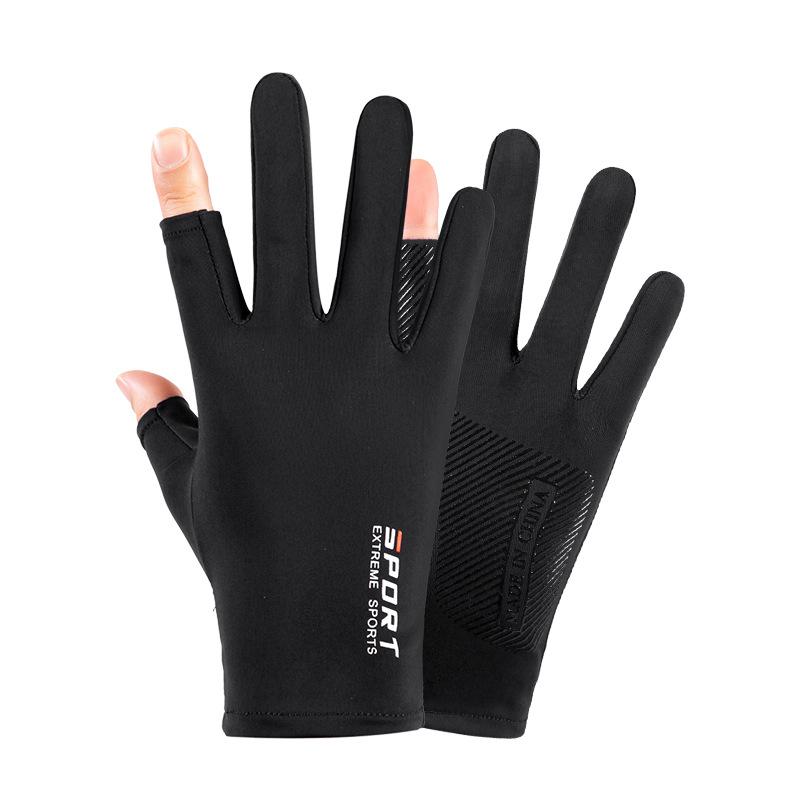 

1 пара уличных спортивных перчаток для рыбалки, тонкие дышащие перчатки для гонок на льду, сенсорный экран, защита от ультрафиолета man