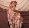 Fashion Watercolour Floral Printed Hijab Modal Breathable Soft Cotton Rayon Viscose Woven Modal Muslim Women Shawl Hijab Scarf