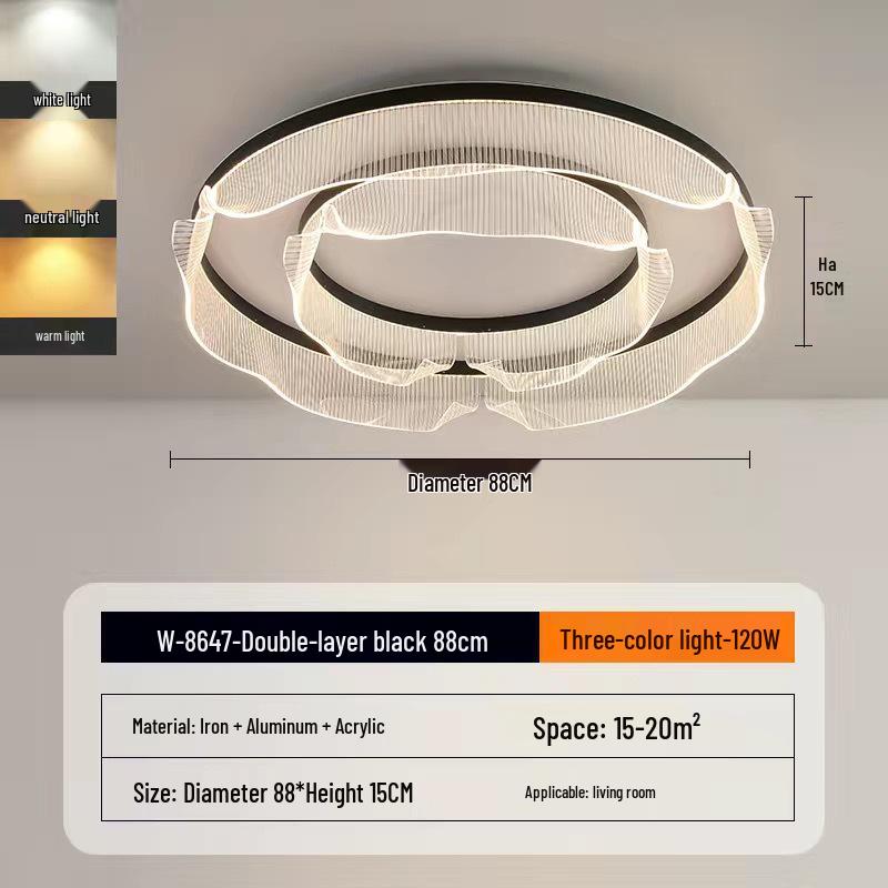 2025 Ultra-Minimalist Italian Ring Ceiling Light: Modern Full Spectrum for Living Room or Bedroom