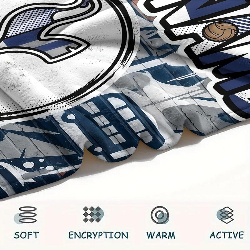 Custom Name,Tottenham Hotspur FC Printed Flannel Blanket, Soft Throw for Bedroom Sofa, Washable, Christmas Present, Great Gift.