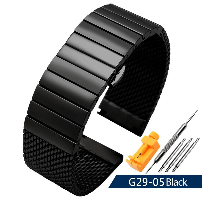 High Quality Watchband for Seiko Water Ghost Canned Mountain Abalone Metal Strap Milan Mesh Bracelet 20 22 24mm