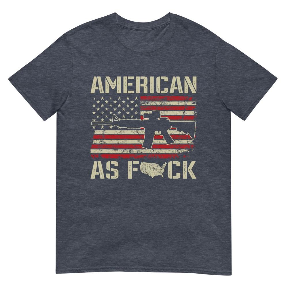 American As Fck Ar15 Rifle Patriotic Pro Gun Rights Usa Tshirt
