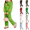 Girls' Fashion Print Hoodie and Sweatpants Set 2 Piece Casual Outfit for Everyday Wear