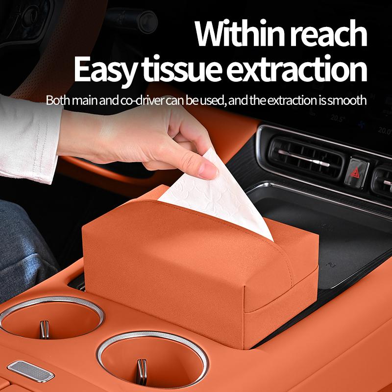 Magnetic Car Tissue Box   High-end Car Interior Drawer Box Roof Tissue Storage Car Tissue Bag