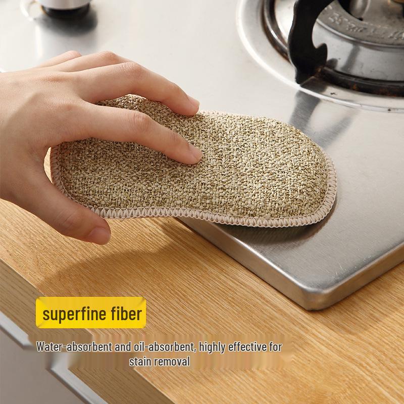 Microfiber Dishwashing Sponge & Pot Scrubber with Magic Eraser