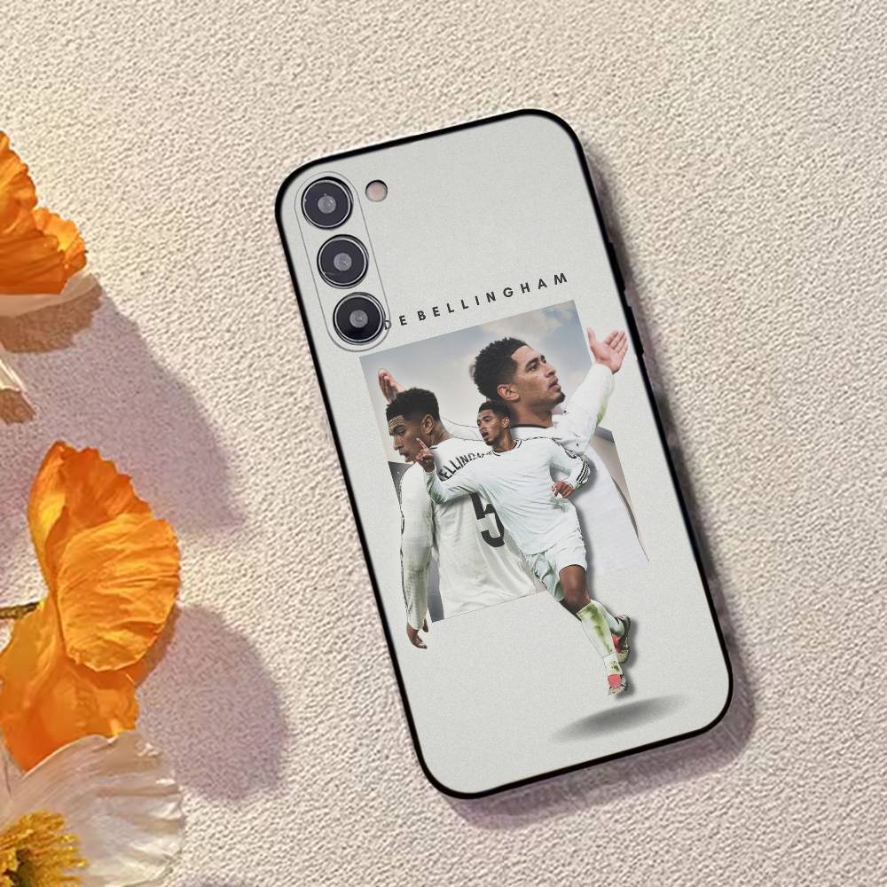 J-Jude F-Football Bellinghams Phone Case Black Silicone Soft For Samsung Galaxy A73,A72,A71,A70,A53,A52,A51