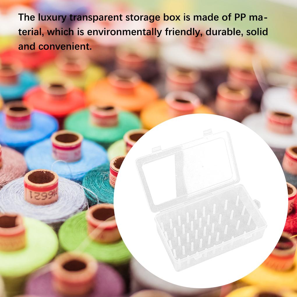 Sewing Thread Box 42 Spools Large Capacity Plastic Storage Empty Embroidery Cross-stitch Dust-proof Container Accessories