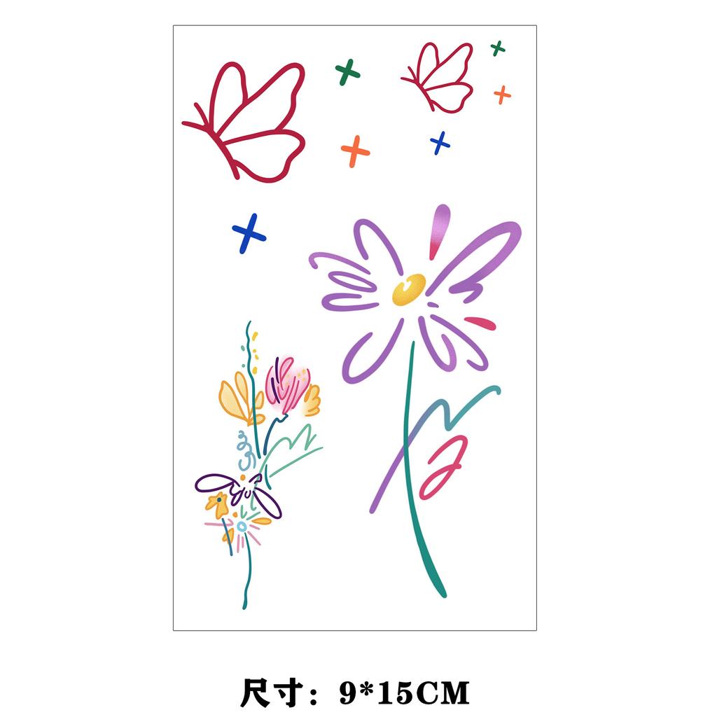 Dopamine Color Butterfly Animal Love Star Fireworks Small Picture Finger Tattoo Sticker