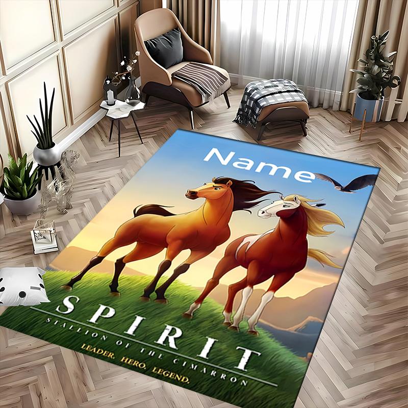 Custom personalization Spirit Riding Free Area Rug - Perfect For Kitchen, Bathroom,Laundry Room Decor Large Size Available,Gift All Seasons