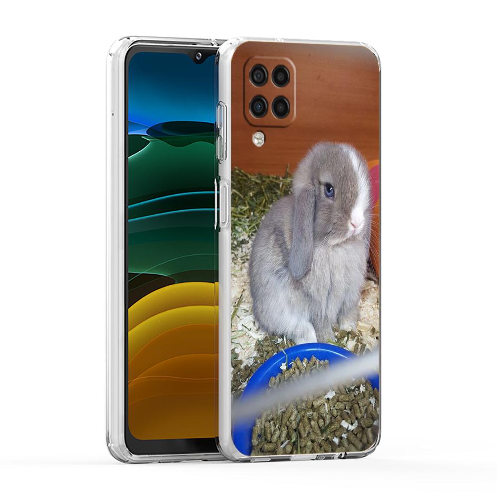Cute White Baby Rabbits Phone Case For Samsung A13 A33 A35 A55 A73 A53 A23 A51 A71 A21S A31 A41 A05s A03S A15 A25 5G Cover