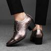 Men High Heels Silver Derby Wedding Dress Dance Business Gold Elevator Shoes Height Increase Tuxedo Shoes Plus Size