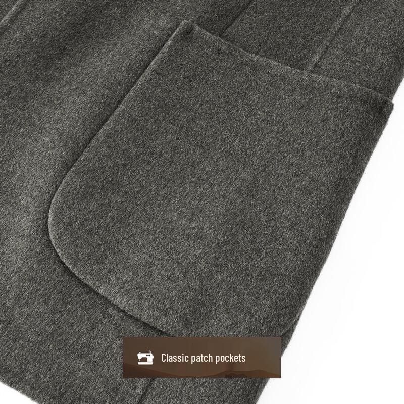 Men's Cashmere Wool Blend Double-faced Business Suit Jacket