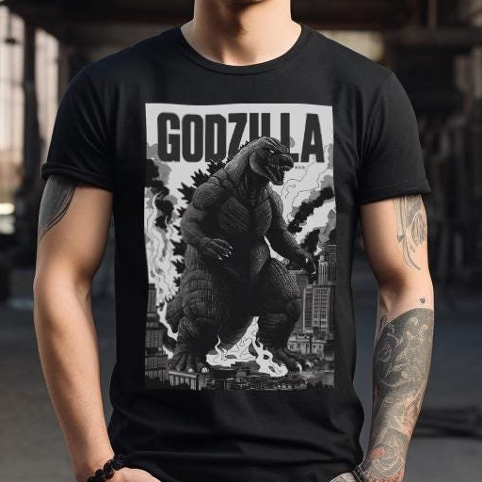 Vintage Godzilla T-Shirt | Retro Kaiju Unisex Tee | Classic Monster Movie Shirt | Gift for Godzilla Fans, Nostalgic Japanese Culture Apparel M