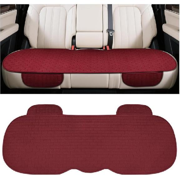 Car Back Seat Cover, Anti-Slip Long Vehicle Rear Bench Protectors With Storage Pocket, Breathable Comfortable Auto Interior Seating Bottom Protection