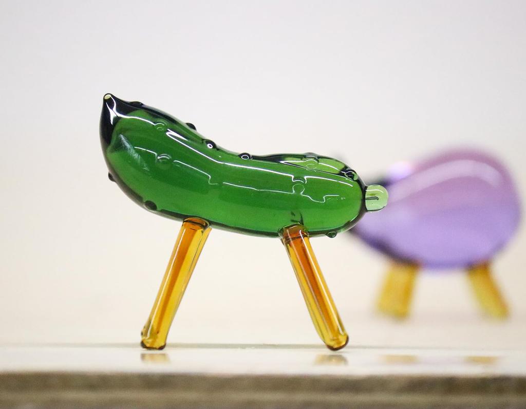 Glass Square Glass Spirit Horse Set Obon Festival Obon Buddhist Altar Memorial Service Horse Cow wide (Small Size) - Supplies, Decorations,