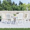 High Back Cushions 6 Pcs. Cream Melange 120 X 50 X 7 Cm Fabric
