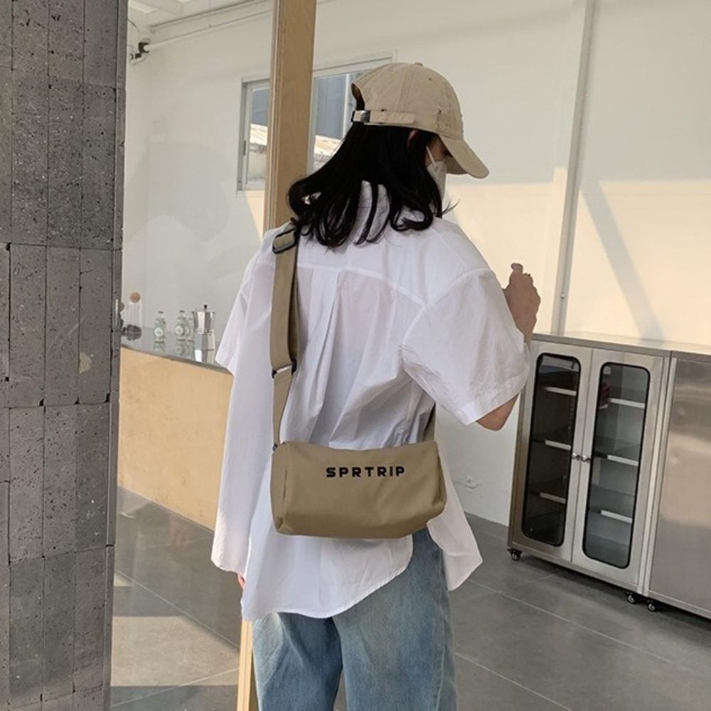 Adjustable Strap Sports Messenger Bag Casual Crossbody Pillow Bag Oxford Cloth Square Bag  Outdoor
