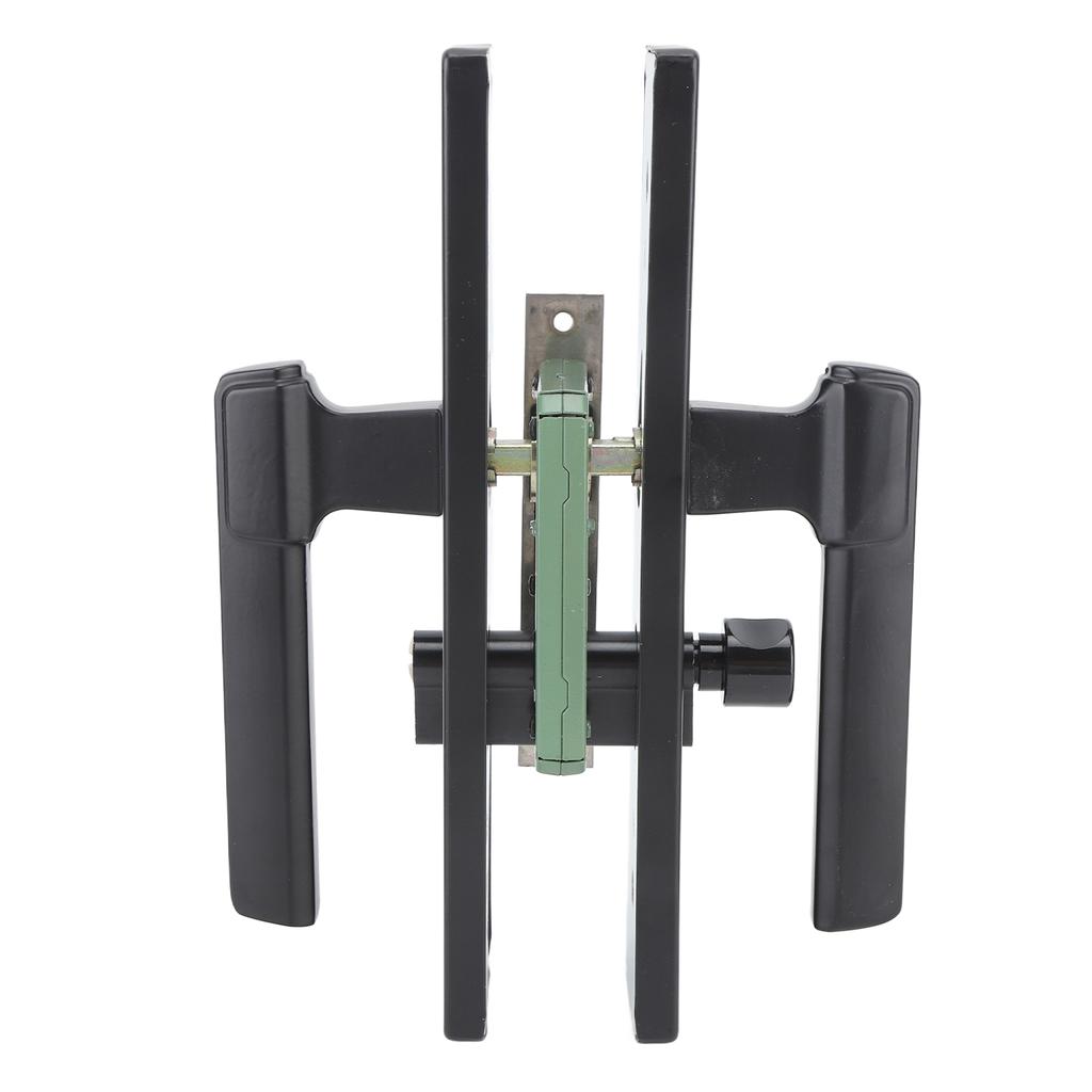 Klamka do drzwi Stop Aluminium Zamykana Klamka do Drzwi Zestaw z Kluczami do Sypialni Łazienki Biura Matowa Czarna