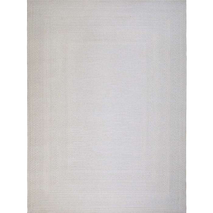 Tapis aspect jute à motif blanc ivoire 190x290