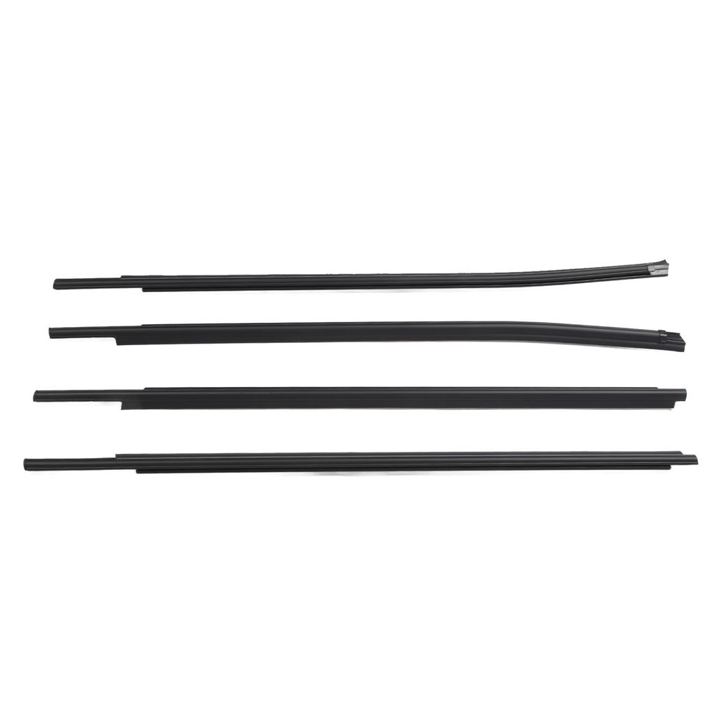 4 Pcs Window Moulding Weatherstrip Seal Rubber 68160 0C020 Door Belt Replacement for Toyota Double Cab 2007 To 2020