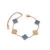 Fashion 18K Four-leaf Clover Bracelet Titanium Steel Light Luxury Senior Sense of Simplicity Fashion Versatile Bracelet
