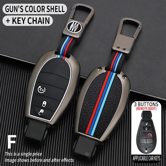 Zinc Alloy Car Key Case Cover Fob Shell for Chrysler 300c for Jeep Commende for Dodge Durango Ram Grand Caravan Town Country