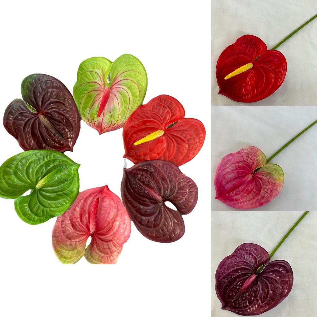 Faux Green And Pink Flower Arrangement For Living Room Wall Art