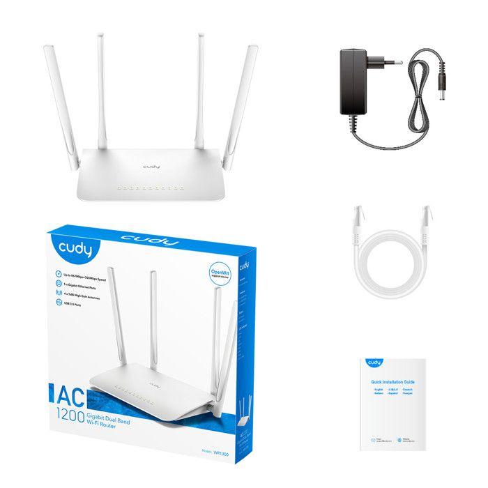 Cudy WR1300 Routeur Wi-Fi 2.4 GHz, 5 GHz 1200 MBit/s