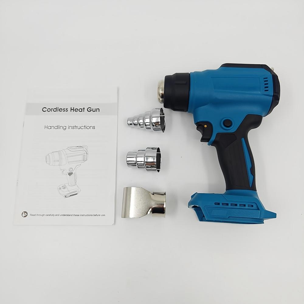 

18В Термопистолет Инструмент для термоусадочной упаковки Аккумуляторный пистолет горячего воздуха Фен Паяльный Термовоздуходувка со светодиодным дисплеем Ручной инструмент (Нет батареи