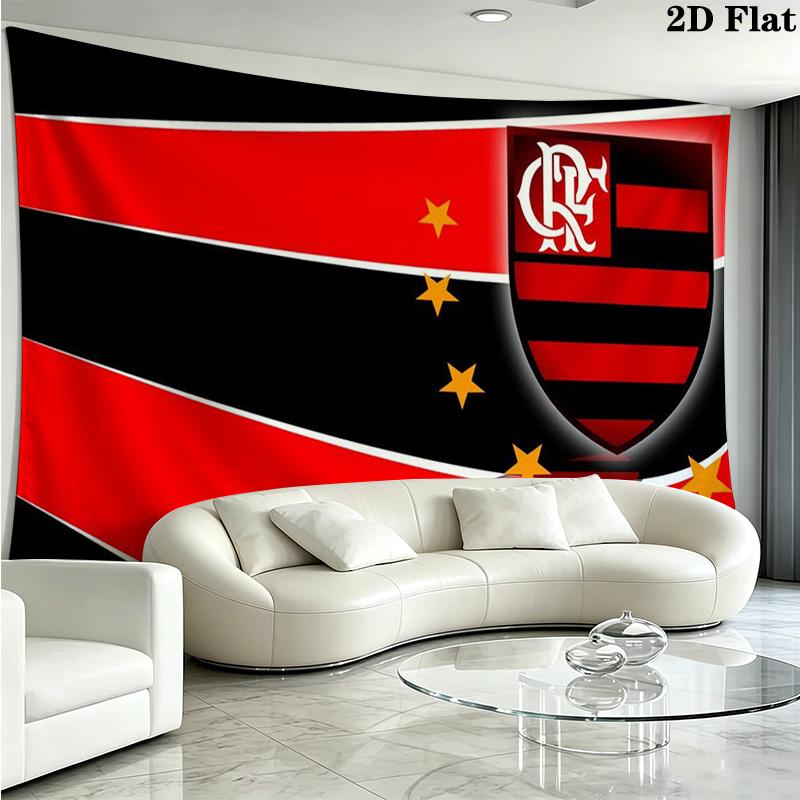 CR Flamengo Wall Tapestry Aesthetic Wall Hanging Printed Fabric Blanket Decorative Tapestries for Bedroom Living Room Home Decor