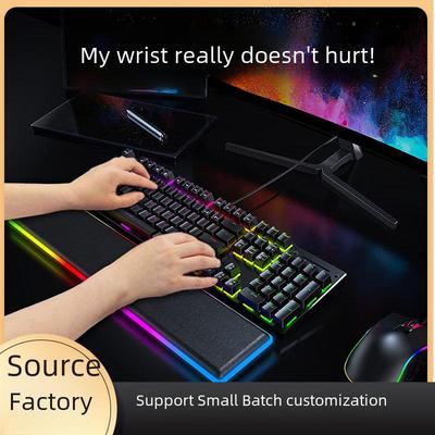 Luminous Mechanical Keyboard with Memory Foam Wrist Support
