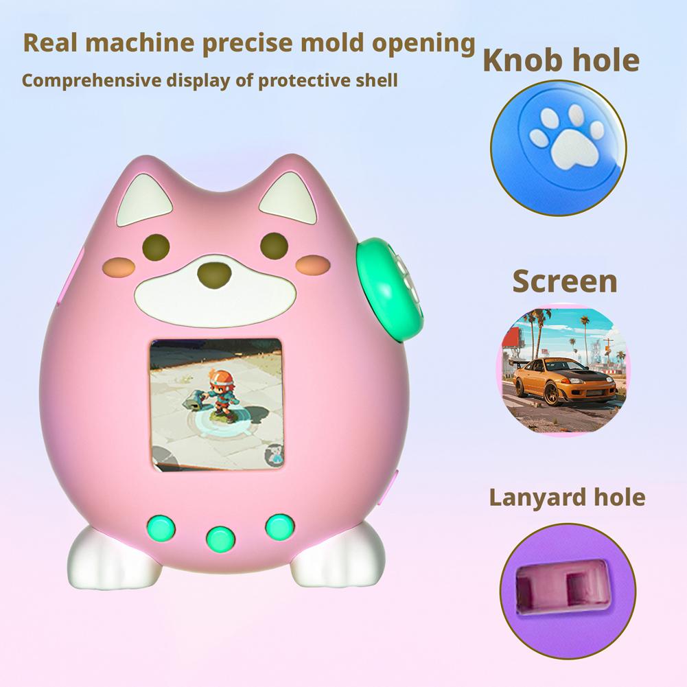 Silicone Protective Cover With Knob Cap Anti-Scratch Game Console Case Protector Cartoon Soft Shell For Tamagotchi Paradise