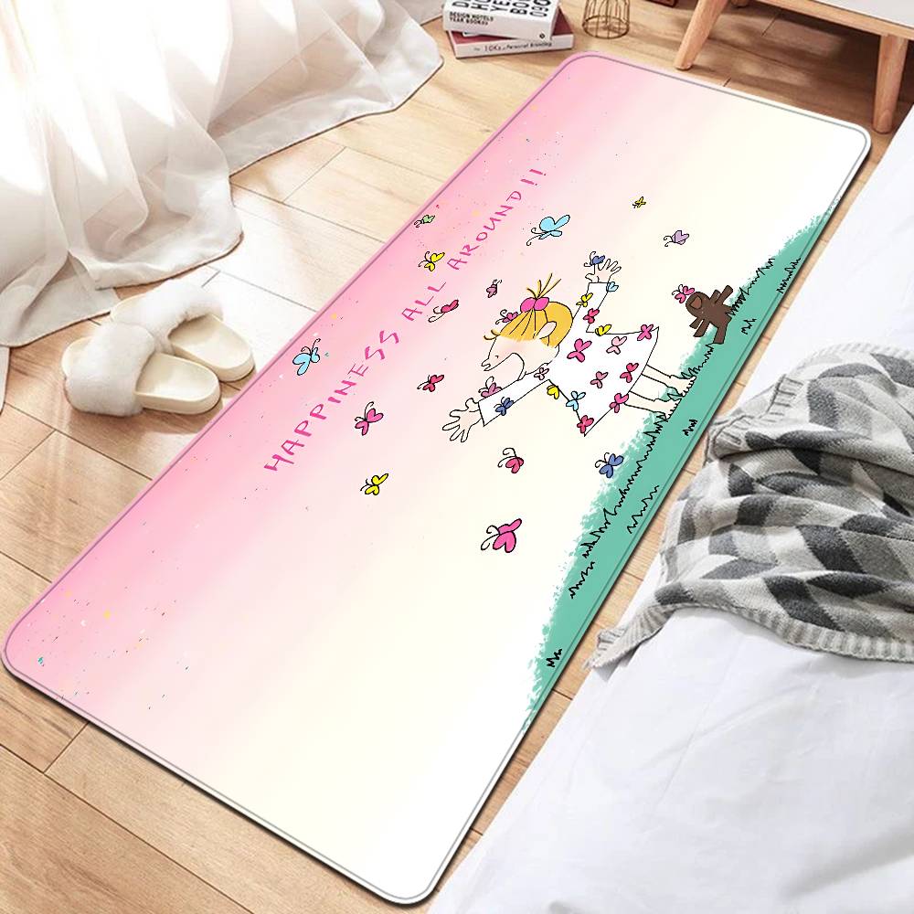

C-Coco-chan Floor Mat Rectangle Anti-slip Home Soft Badmat Front Door Indoor Outdoor Mat Welcome Doormat 50x80cm