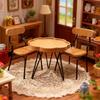 Simulation Leisure Table Chair Set Kids Pretend Play Accessories Furniture For 1/12 Doll House Scene Setting Decoration