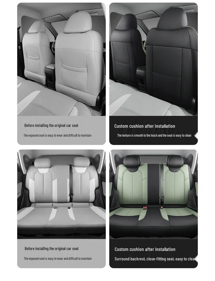 Nezha V Full Leather Car Seat Cushion Set - Universal, Four-Season, Five-Seat Model