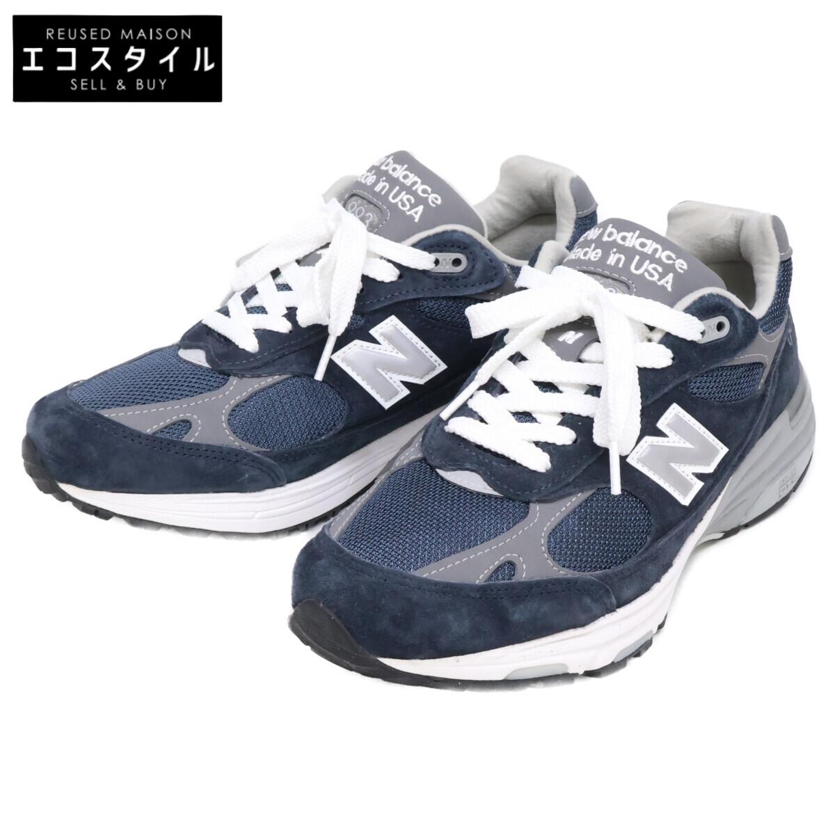 

New Balance [Отличное состояние] MR993NV Сделано в США Замшевые Низкие кроссовки 25.5 Темно-синийБ/у