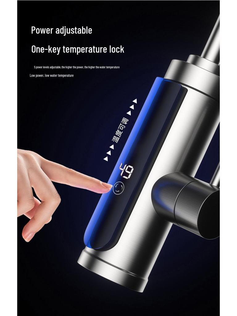 Instant Heat Electric Water Faucet - Quick Heating, Temperature Controlled for Kitchen Use