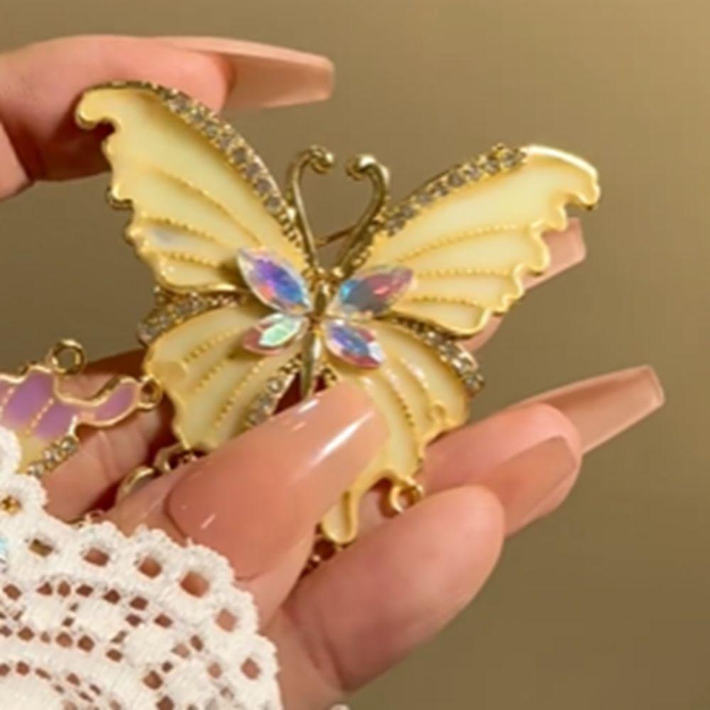 Baking Paint Backpack Decoration Insect Butterfly Moth Pin Cute Wings Enamel Badge  Couples